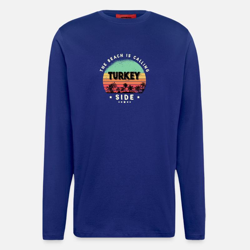 Side Turkey beach design - Longsleeve - made by SPREAD  - Iconic Blue