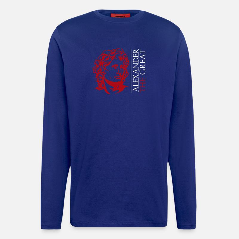 Alexander der Große Rote Büste - Langarmshirt - made by SPREAD  - Iconic Blue