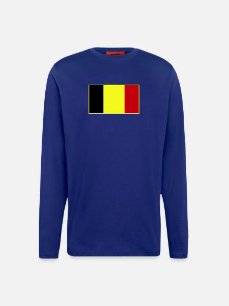 Anpassbare dreifarbige Flagge - Langarmshirt - made by SPREAD  - Iconic Blue