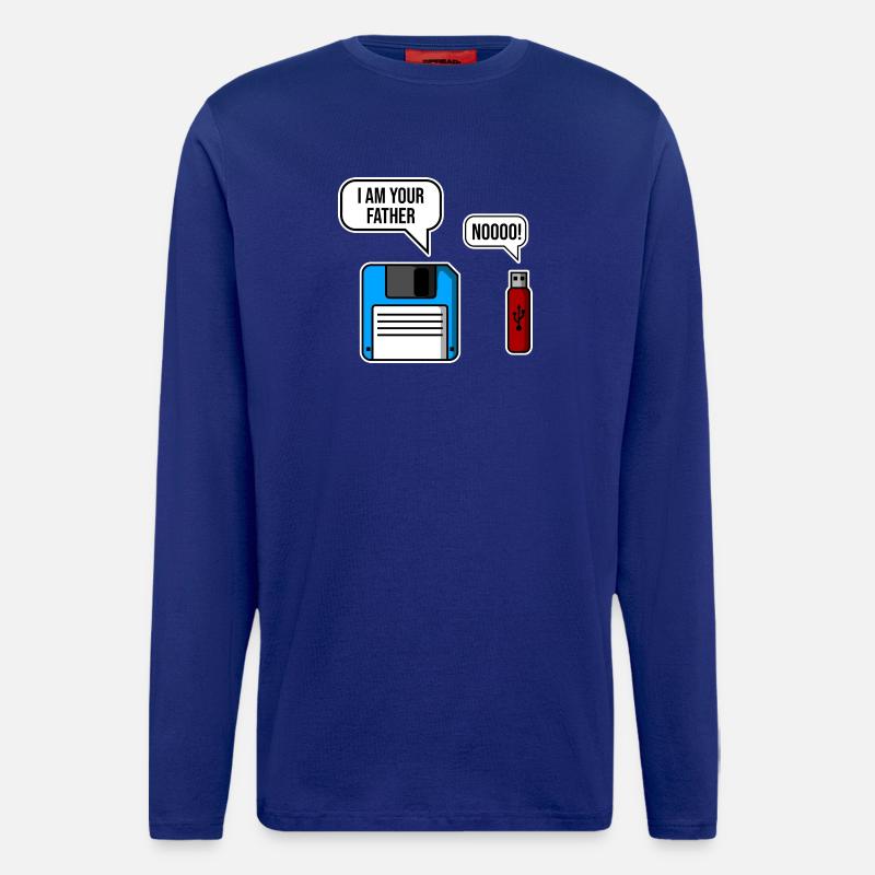 Retro Tech Vater Enthüllung - Langarmshirt - made by SPREAD  - Iconic Blue