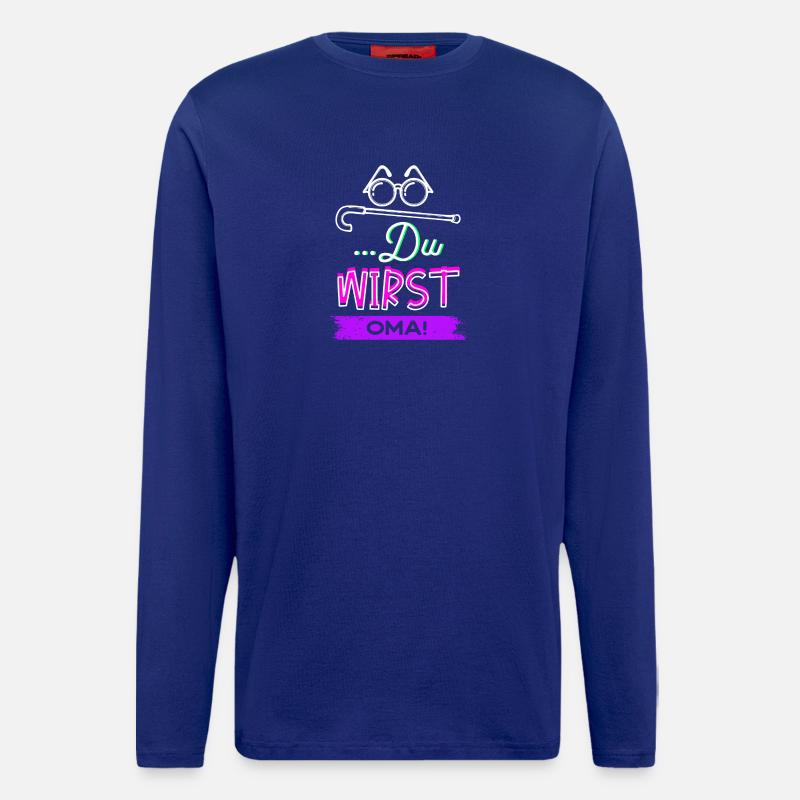 Sehschwäche Brille Statement Großmutter Oma - Langarmshirt - made by SPREAD  - Iconic Blue