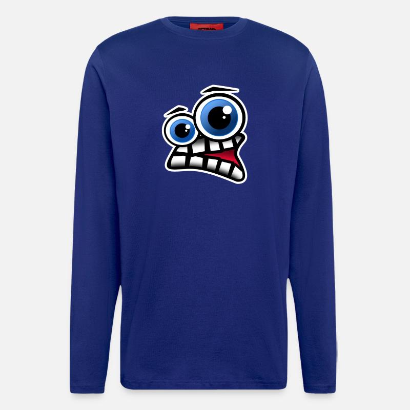 Gesicht Comic - Langarmshirt - made by SPREAD  - Iconic Blue