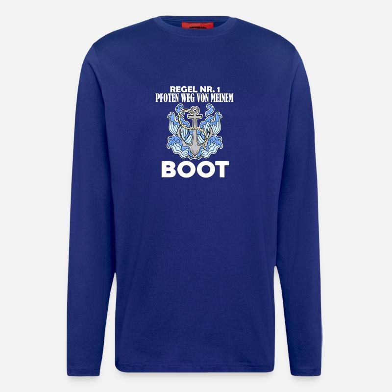 Motorboot Kapitän Boot - Regel - Langarmshirt - made by SPREAD  - Iconic Blue