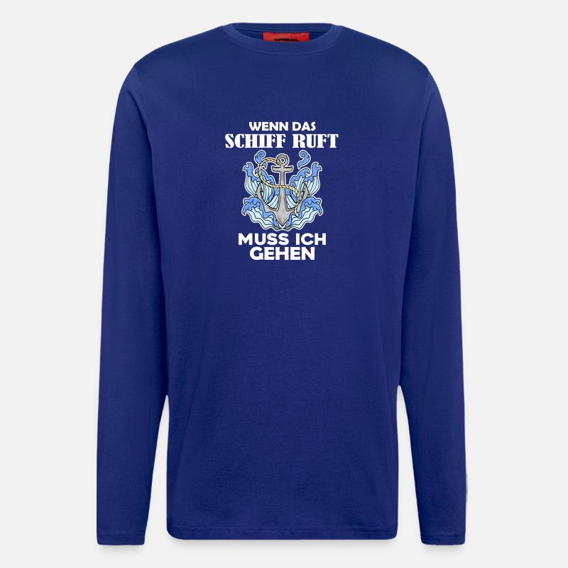 Schiff Schifffahrt - Langarmshirt - made by SPREAD  - Iconic Blue
