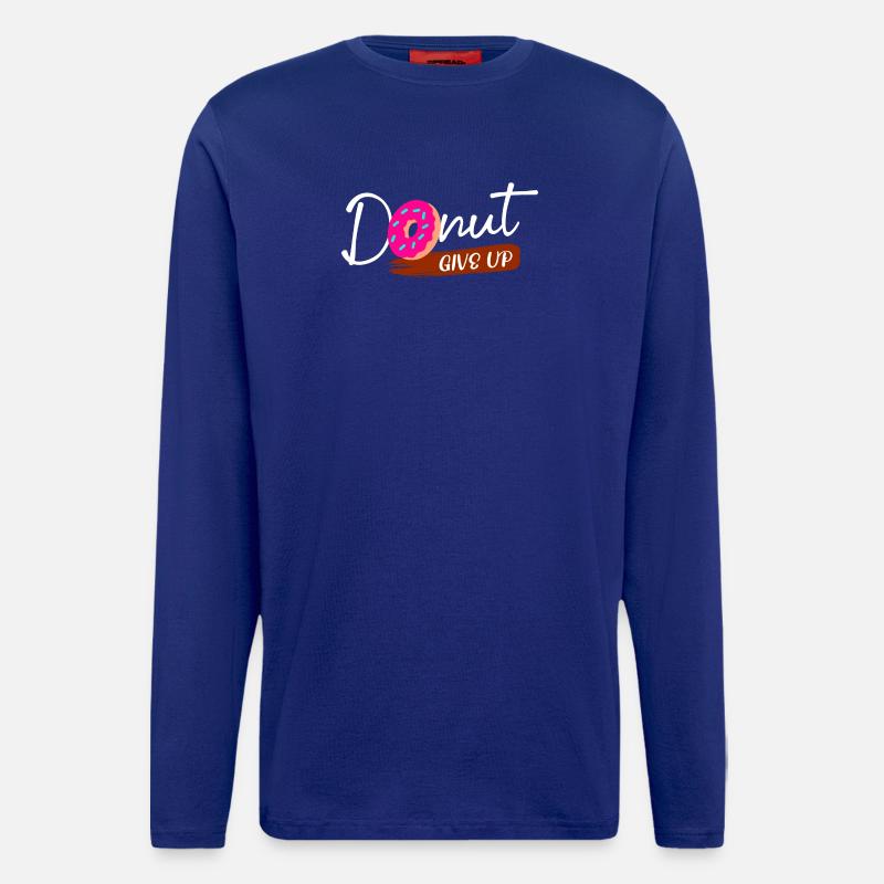 Bonbons Déclaration Donut Snacking Cuisson - Manches longues bio décontracté fabriqué en UE - Iconic Blue
