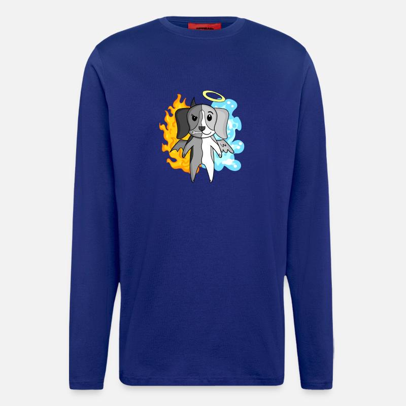 Dog Beagle - Angel and Devil - Longsleeve - made by SPREAD  - Iconic Blue