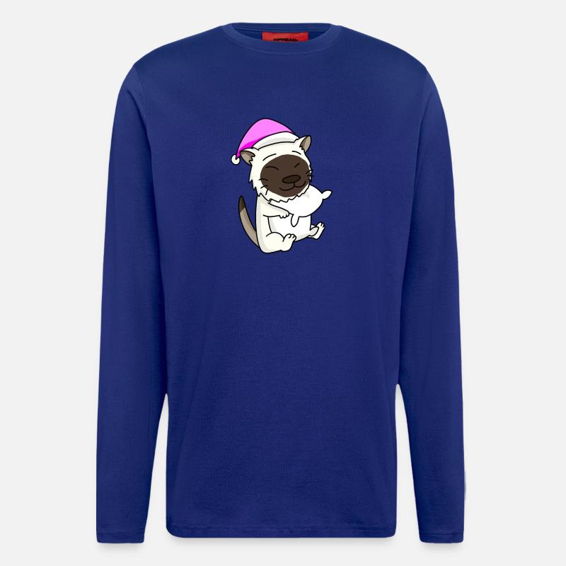Katze Katzenrasse Birma - Langarmshirt - made by SPREAD  - Iconic Blue