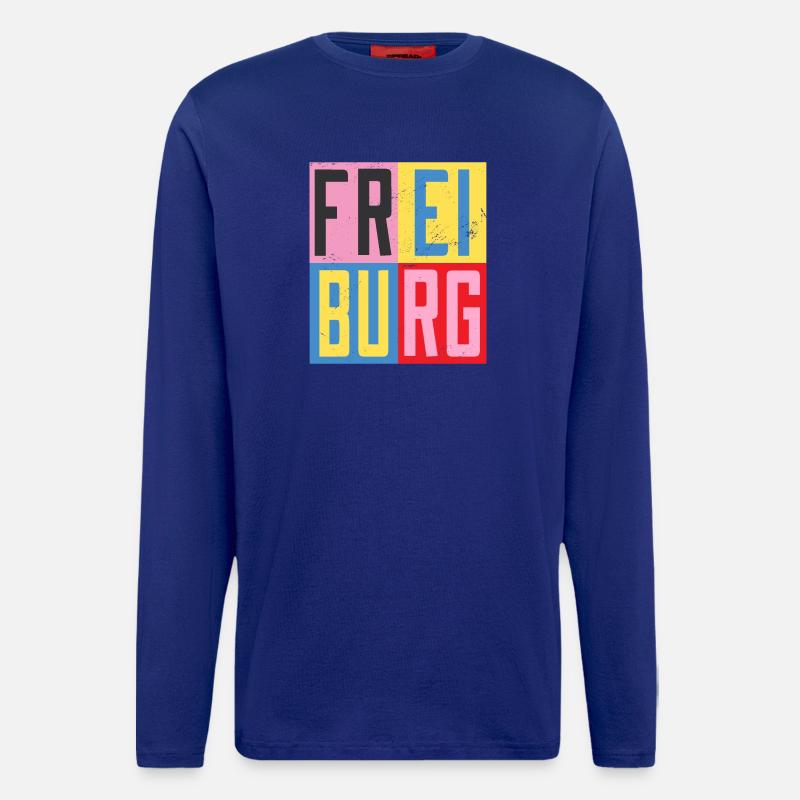 Freiburg Städte Design - Langarmshirt - made by SPREAD  - Iconic Blue
