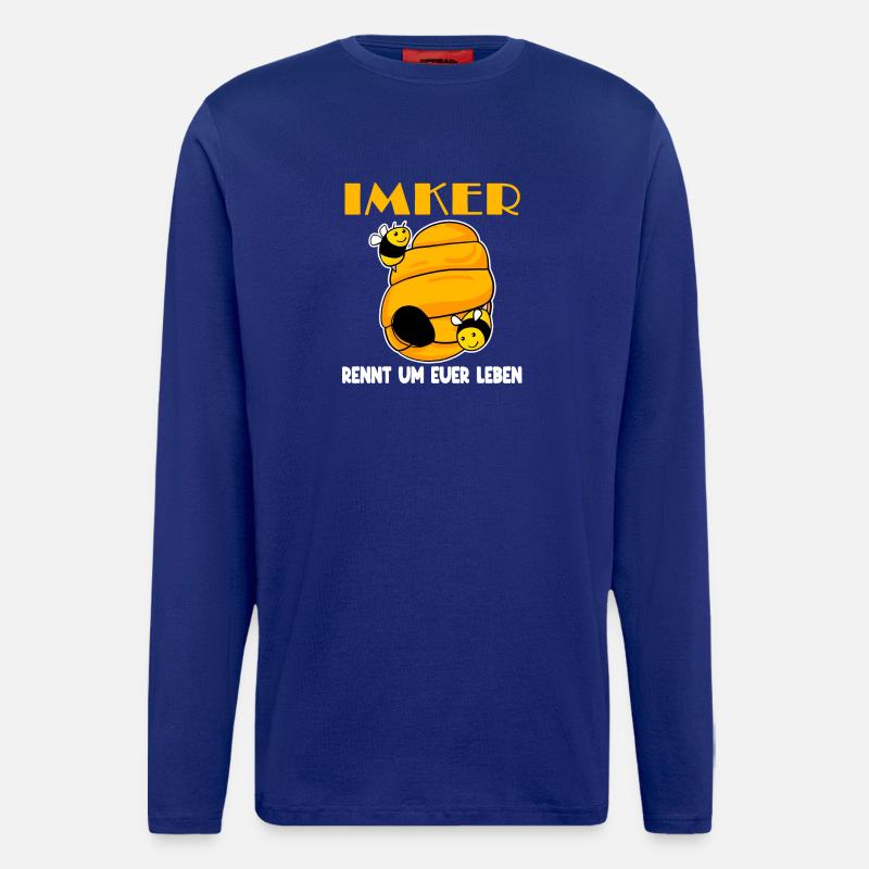 Imker Imkerei Honig Bienen - Langarmshirt - made by SPREAD  - Iconic Blue