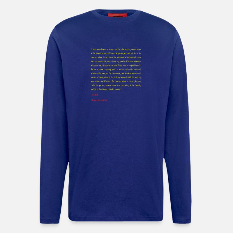 Aristotle Metaphysics Book ten - Longsleeve - made by SPREAD  - Iconic Blue