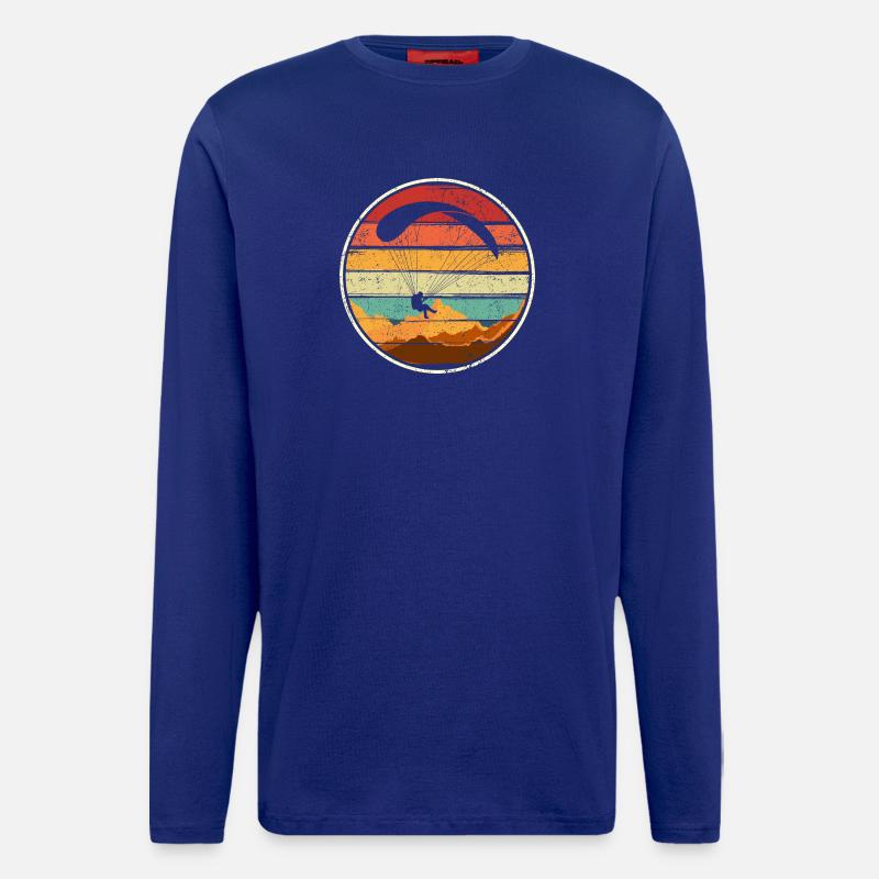 Sunset Surfer Badge Circle - Longsleeve - made by SPREAD  - Iconic Blue