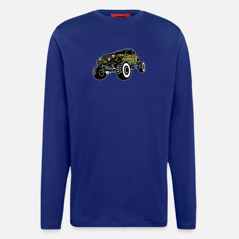 Monster Truck Skull Gradient - Longsleeve - made by SPREAD  - Iconic Blue