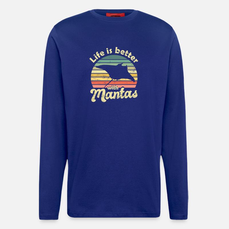 Manta Rays Manta - Longsleeve - made by SPREAD - Iconic Blue