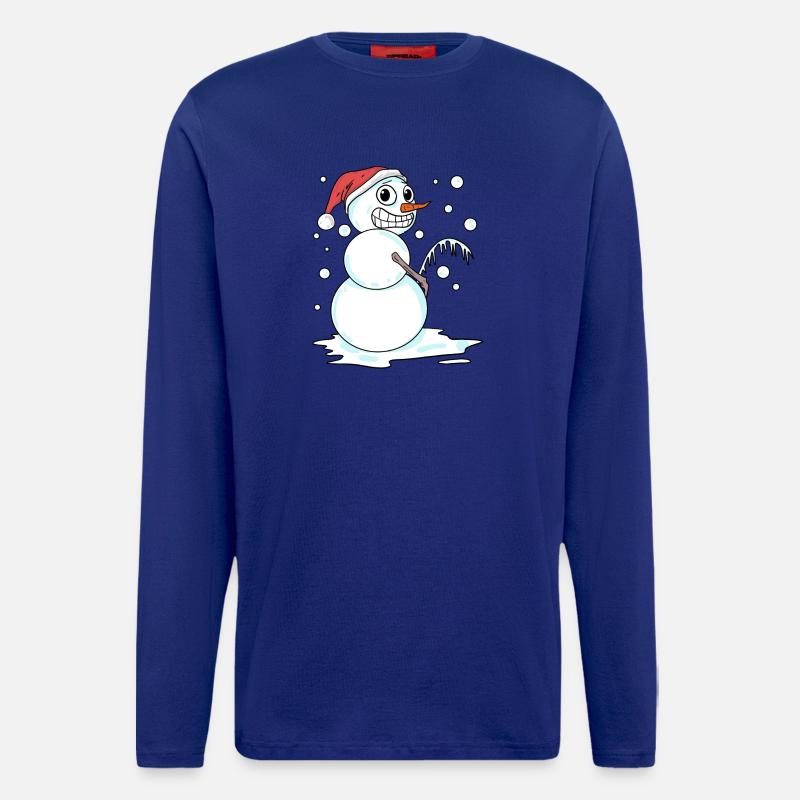 Snowman funny - Longsleeve - made by SPREAD  - Iconic Blue
