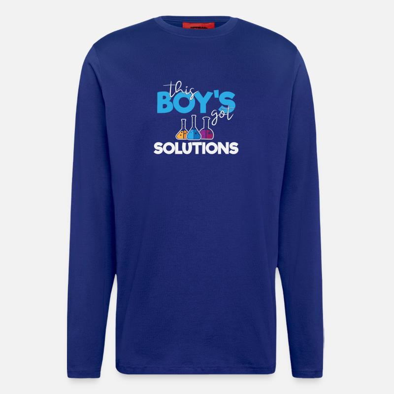 This Boy's Got Solutions - Longsleeve - made by SPREAD  - Iconic Blue