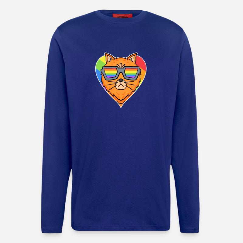 Rainbow - Cat - Longsleeve - made by SPREAD  - Iconic Blue