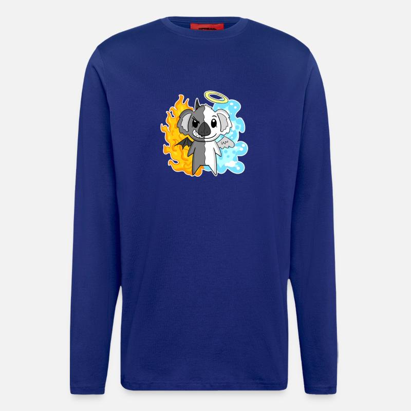 Koala - Anges et Diables - Manches longues bio décontracté fabriqué en UE - Iconic Blue
