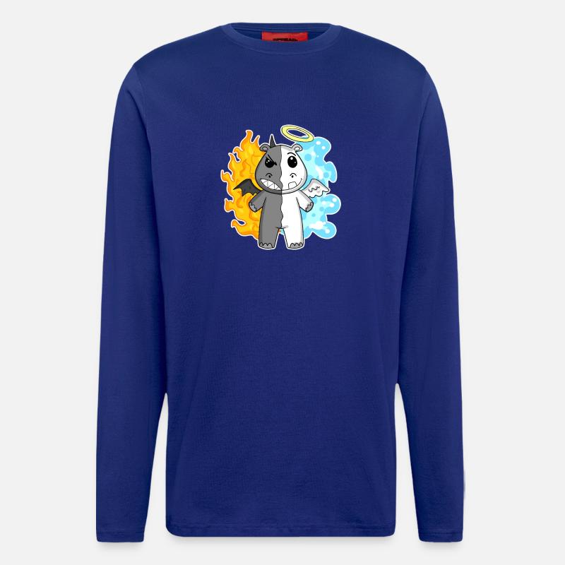 Hippo - Angel and Devil - Longsleeve - made by SPREAD  - Iconic Blue