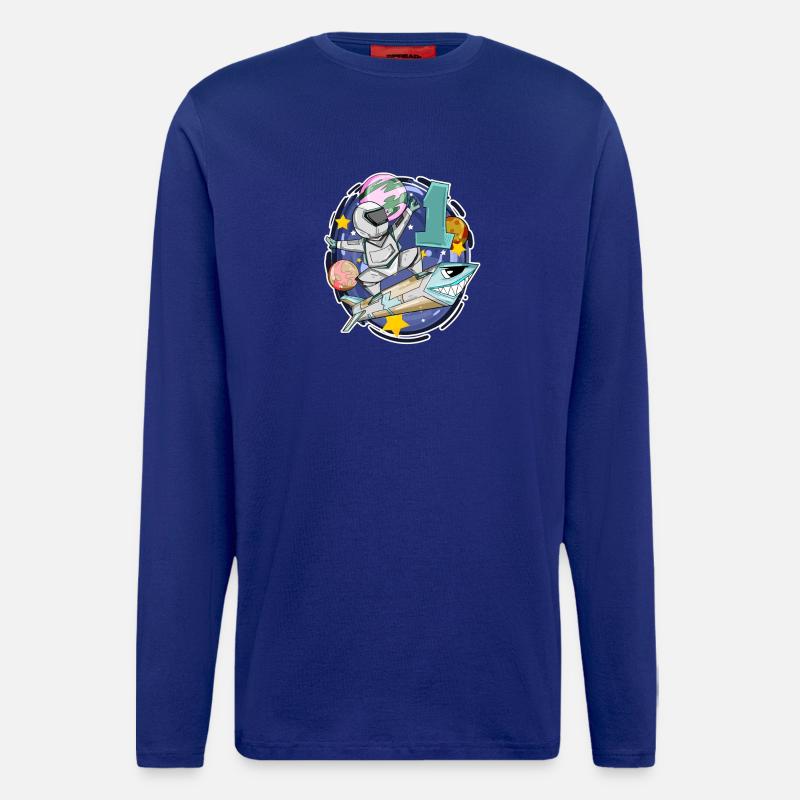 1 Jahr alt - Einschulung - Gewinner - Langarmshirt - made by SPREAD  - Iconic Blue