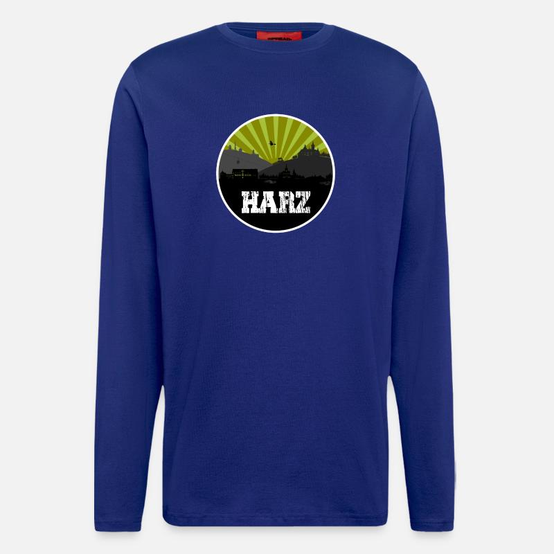 Harz Retro Skyline - Langarmshirt - made by SPREAD  - Iconic Blue