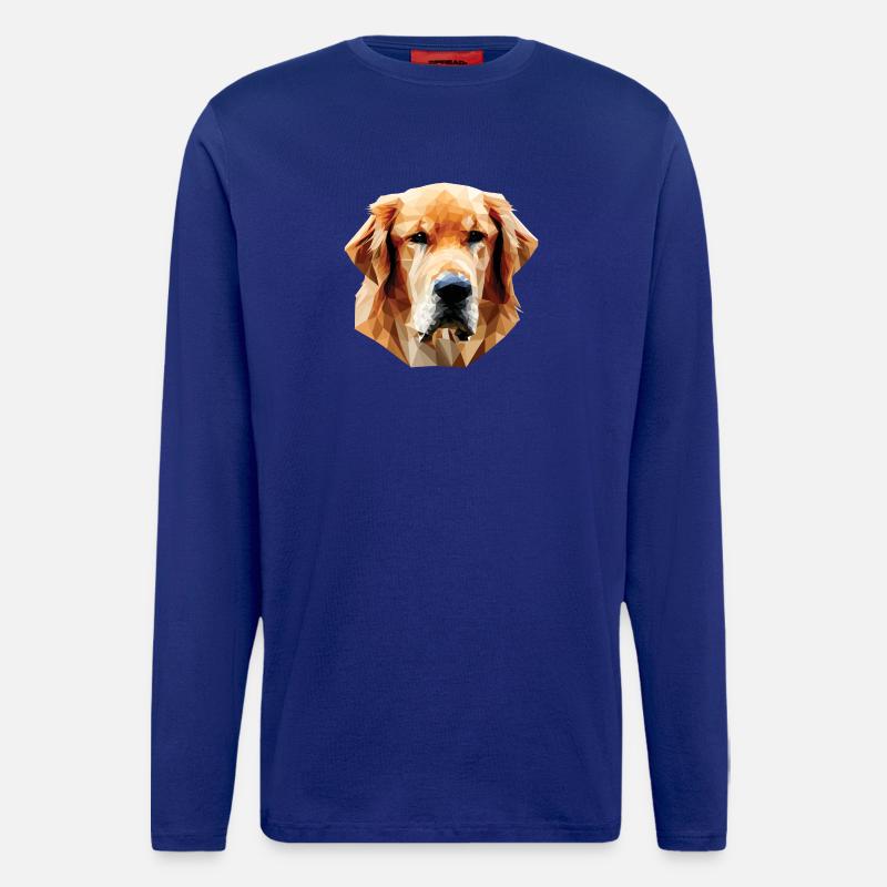 Polygone de chien Labrabor - Manches longues bio décontracté fabriqué en UE - Iconic Blue