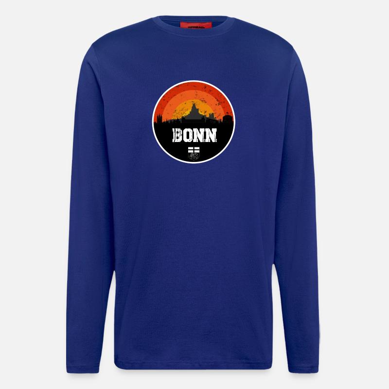 Bonn Skyline Original - Longsleeve - made by SPREAD - Iconic Blue