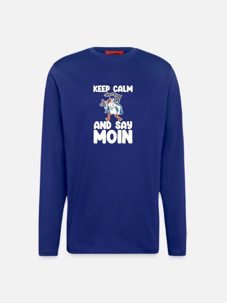 Nordsee Moin Plattdeutsch - Langarmshirt - made by SPREAD - Iconic Blue