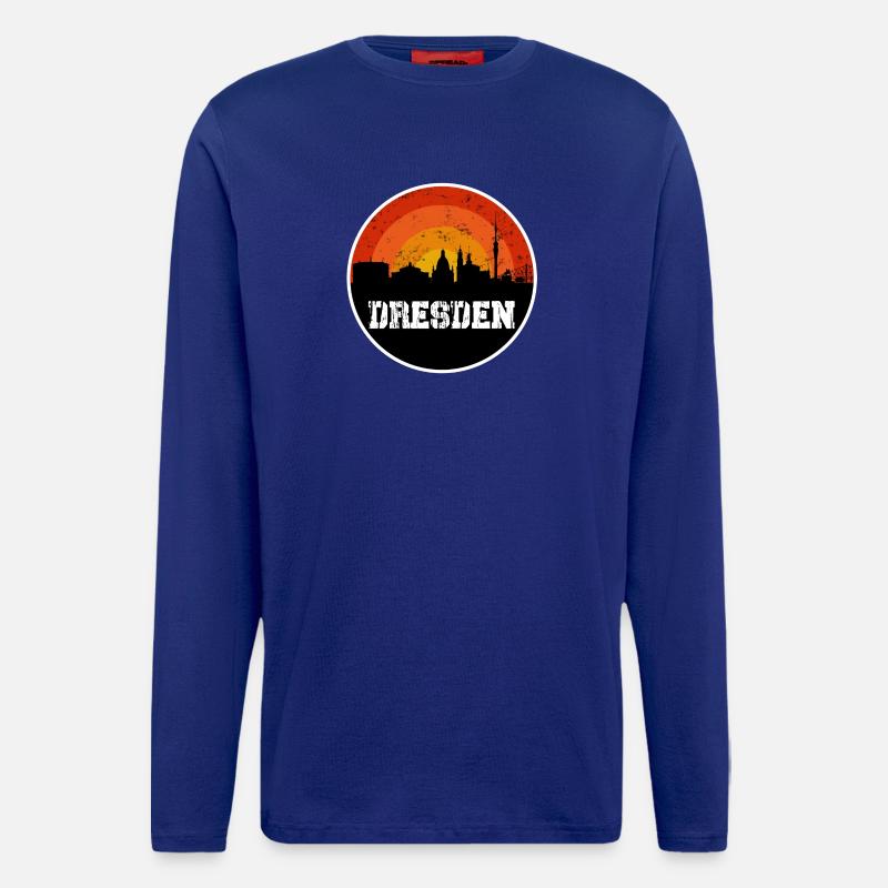 Dresden Skyline - Langarmshirt - made by SPREAD  - Iconic Blue