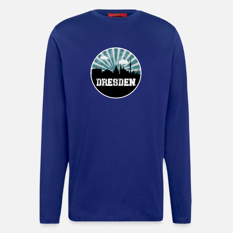 Dresden Blue Hour Skyline - Longsleeve - made by SPREAD  - Iconic Blue