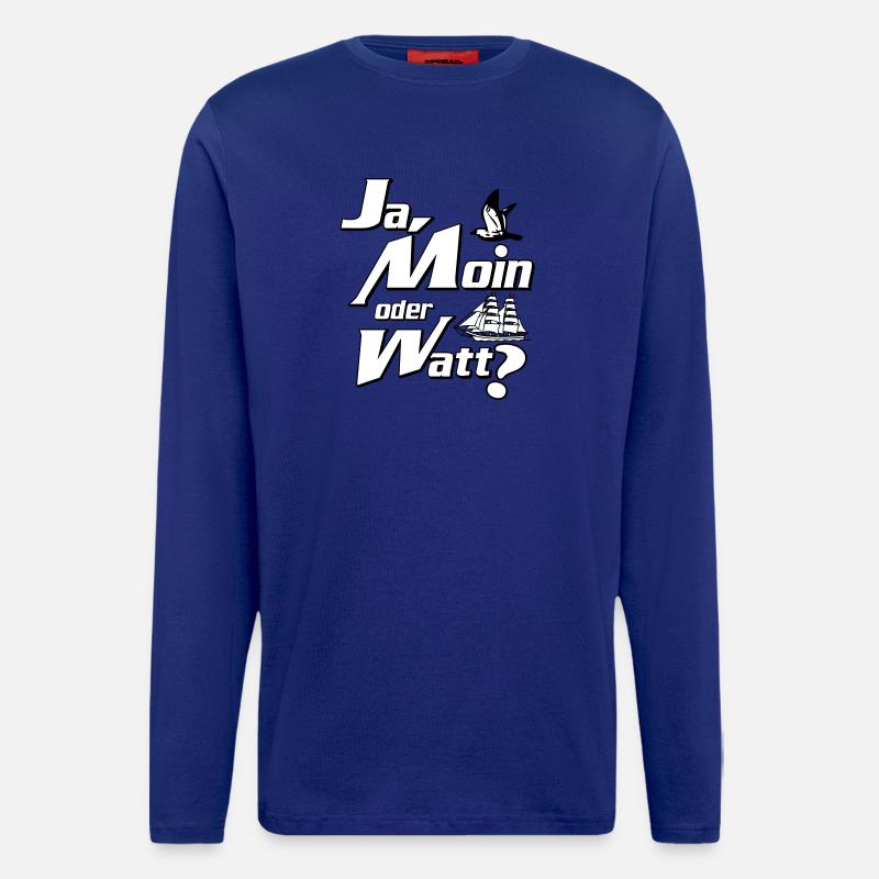 Ja Moin oder Watt? - Langarmshirt - made by SPREAD - Iconic Blue