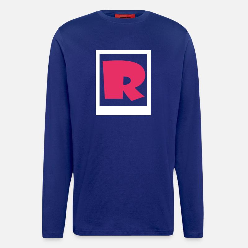 Simple pink gothic R - Longsleeve - made by SPREAD - Iconic Blue