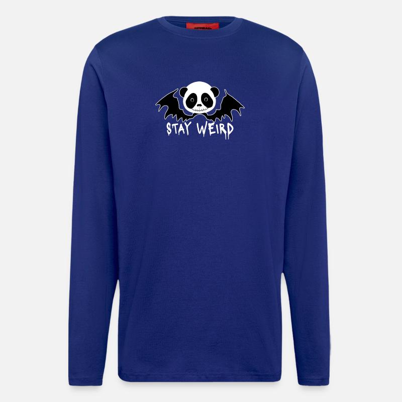 Stay weird Goth Panda - Longsleeve - made by SPREAD - Iconic Blue