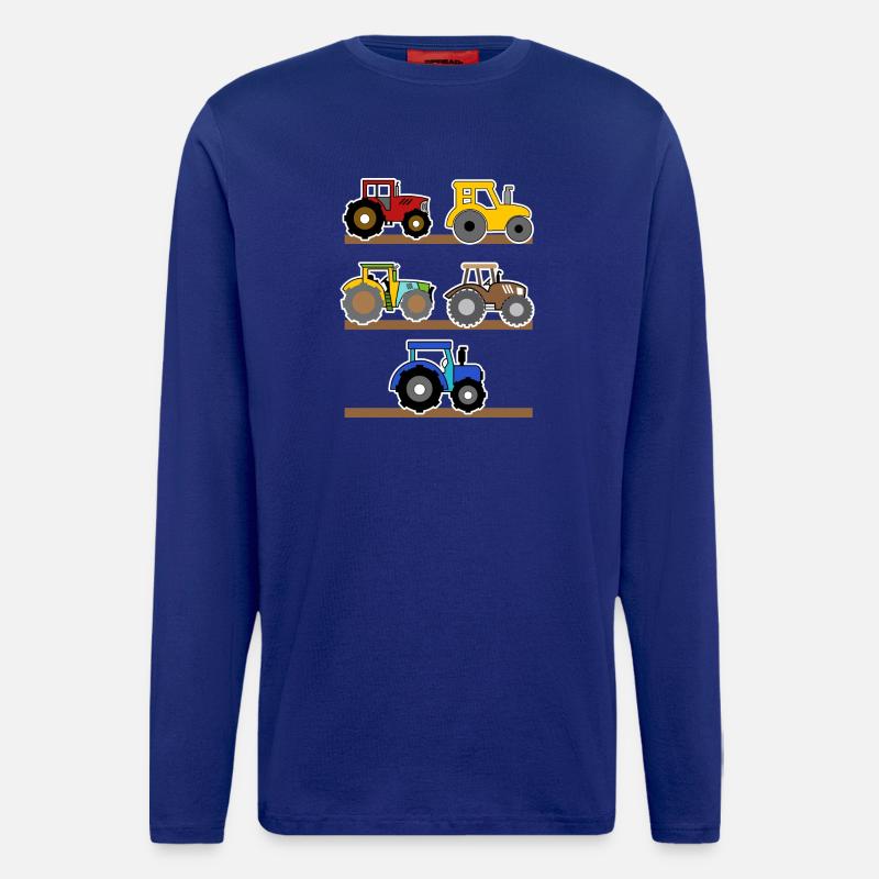 Landwirtschaft Landleben Ackerbau Traktor Bauer - Langarmshirt - made by SPREAD  - Iconic Blue