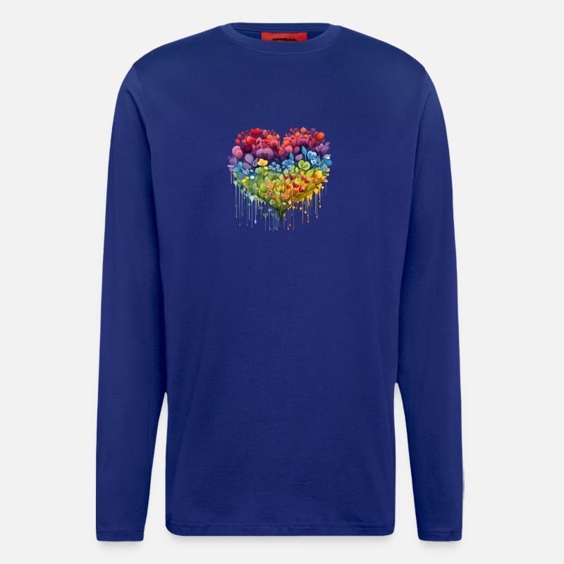 Blumenherz - Langarmshirt - made by SPREAD  - Iconic Blue
