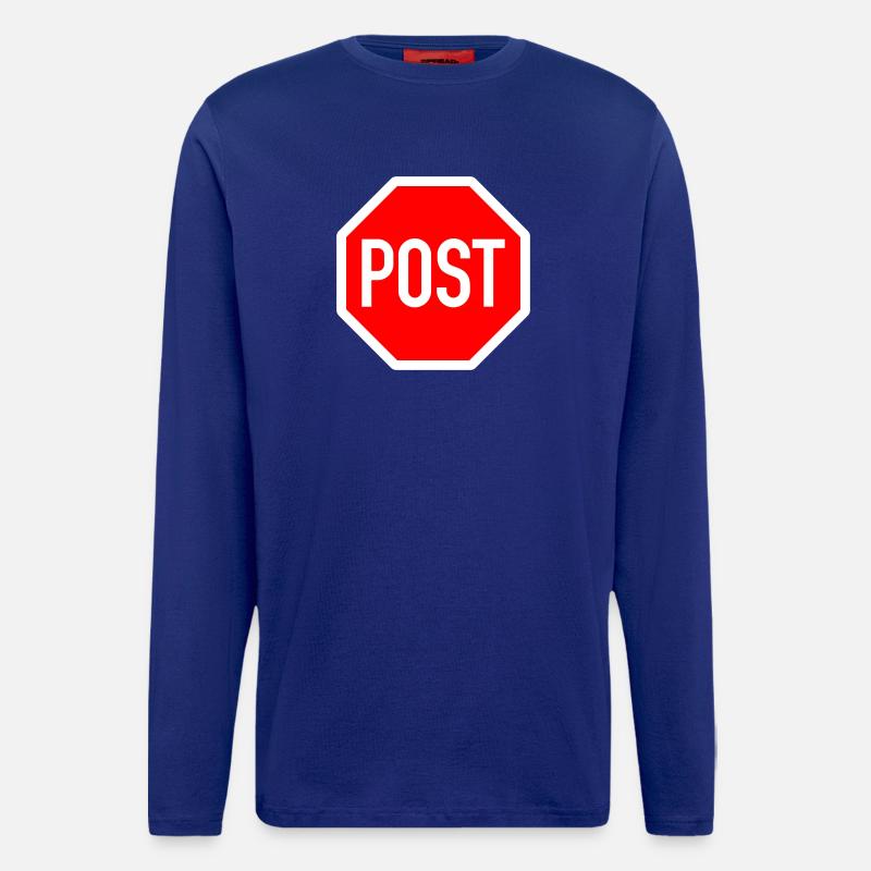 post oder stop? - Langarmshirt - made by SPREAD  - Iconic Blue