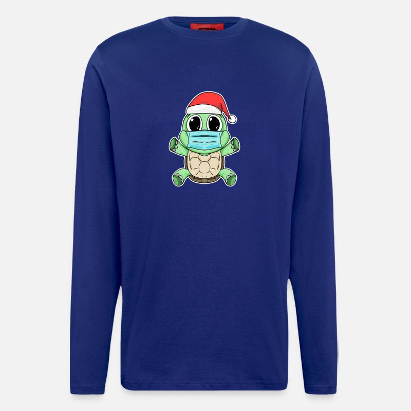 Turtle Christmas Funny - Longsleeve - made by SPREAD - Iconic Blue