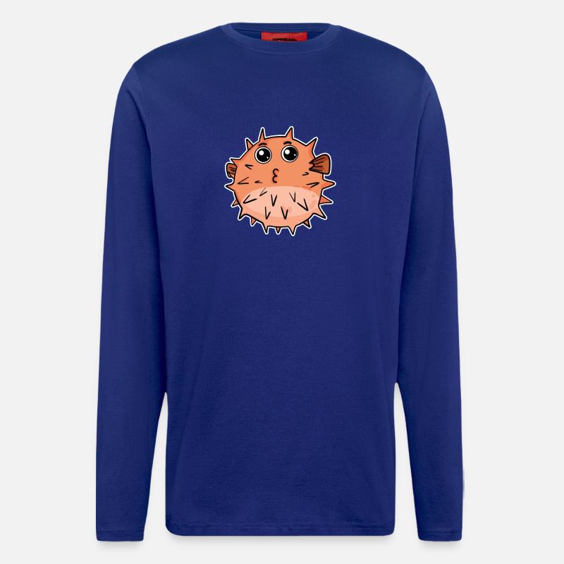Poisson-globe - Manches longues bio décontracté fabriqué en UE - Iconic Blue