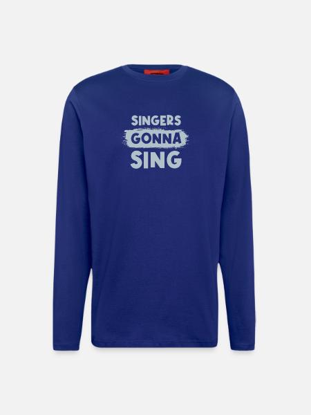 Singers gonna sing - Langarmshirt - made by SPREAD - Iconic Blue