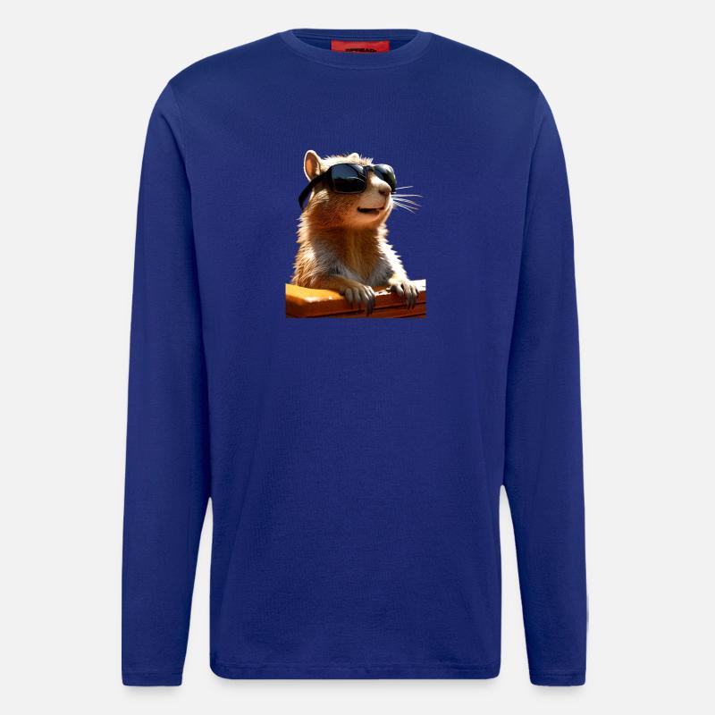 Squirrel Sunglasses I Love Squirrel - Longsleeve - made by SPREAD - Iconic Blue