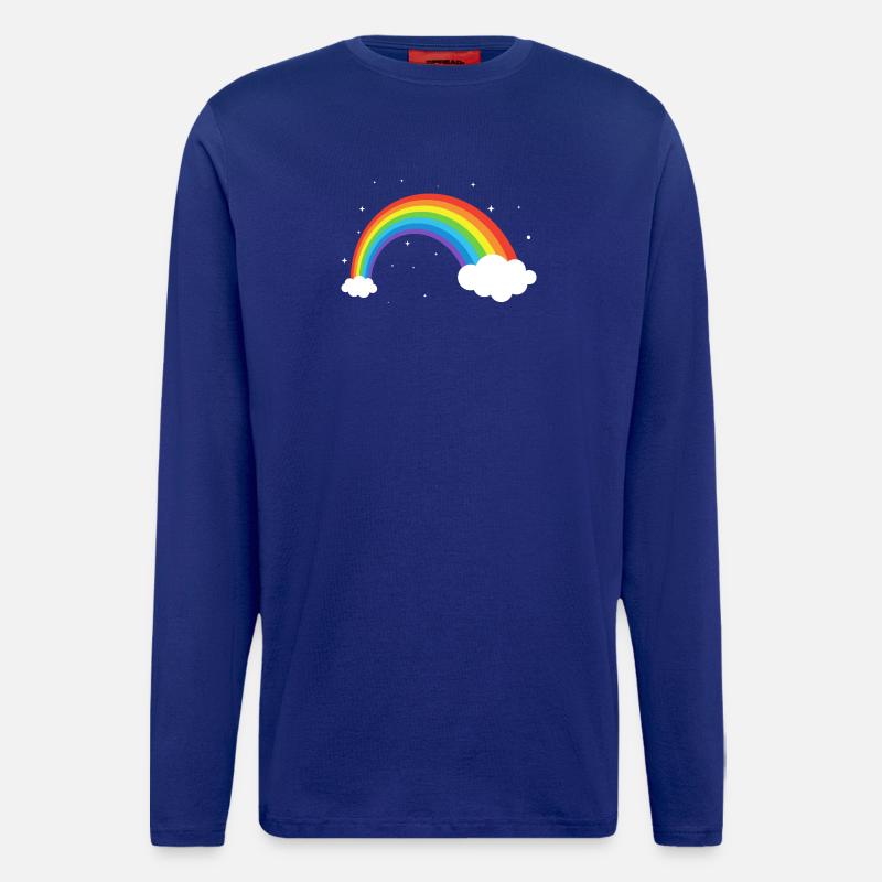 Kosmischer Regenbogenbogen - Langarmshirt - made by SPREAD  - Iconic Blue