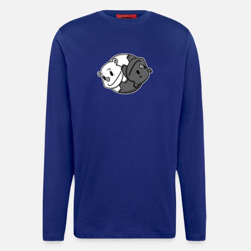 Yin Yang Nashorn - Langarmshirt - made by SPREAD  - Iconic Blue