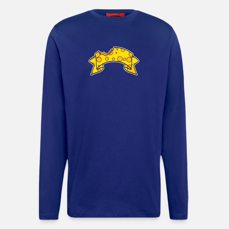 Banner Käse - Langarmshirt - made by SPREAD  - Iconic Blue