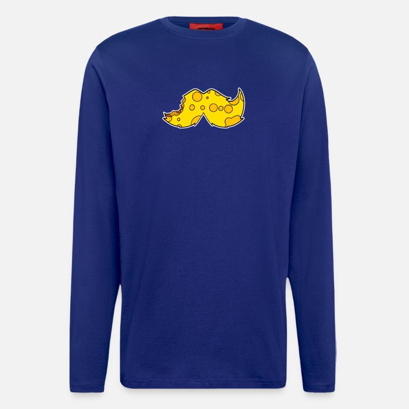 Mustache Mustache Beard Cheese - Longsleeve - made by SPREAD  - Iconic Blue
