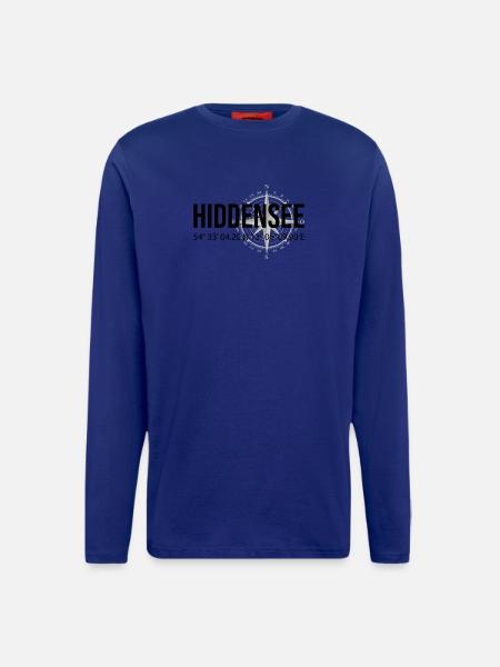 Koordinaten Hiddensee - Langarmshirt - made by SPREAD  - Iconic Blue
