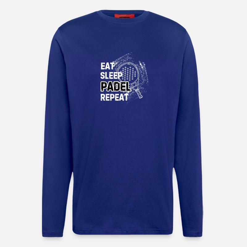 Eat Sleep Padel Repeat - Longsleeve - made by SPREAD  - Iconic Blue