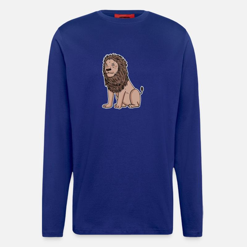 Löwe Motiv - Langarmshirt - made by SPREAD  - Iconic Blue