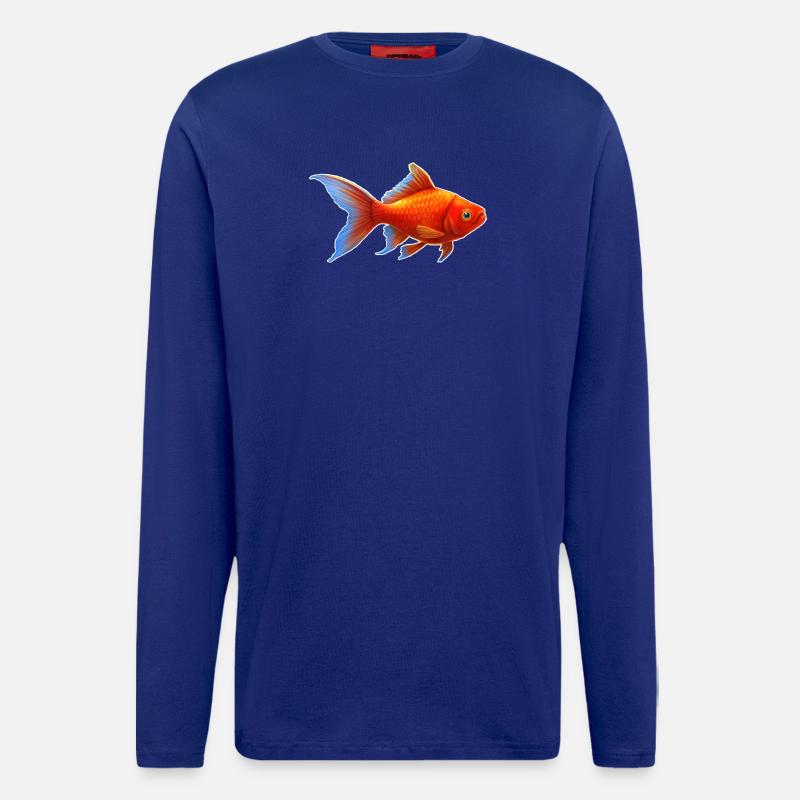 Goldfisch Nr.4 - Langarmshirt - made by SPREAD  - Iconic Blue