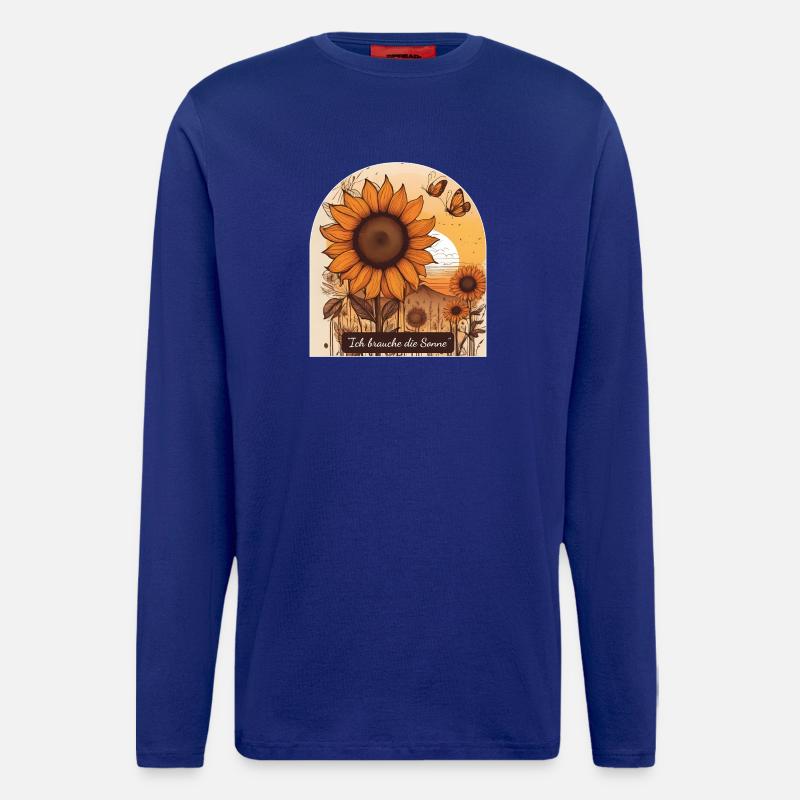 Du soleil pour l’âme - Manches longues bio décontracté fabriqué en UE - Iconic Blue