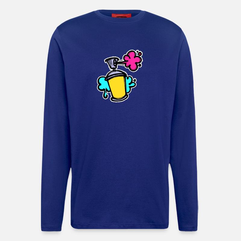 Graffiti Sreet Art Spraydose Sprayer Wildstyle - Langarmshirt - made by SPREAD  - Iconic Blue