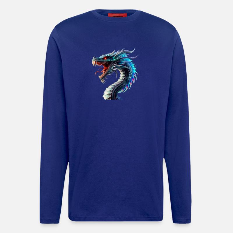 Drache (02) - Langarmshirt - made by SPREAD - Iconic Blue